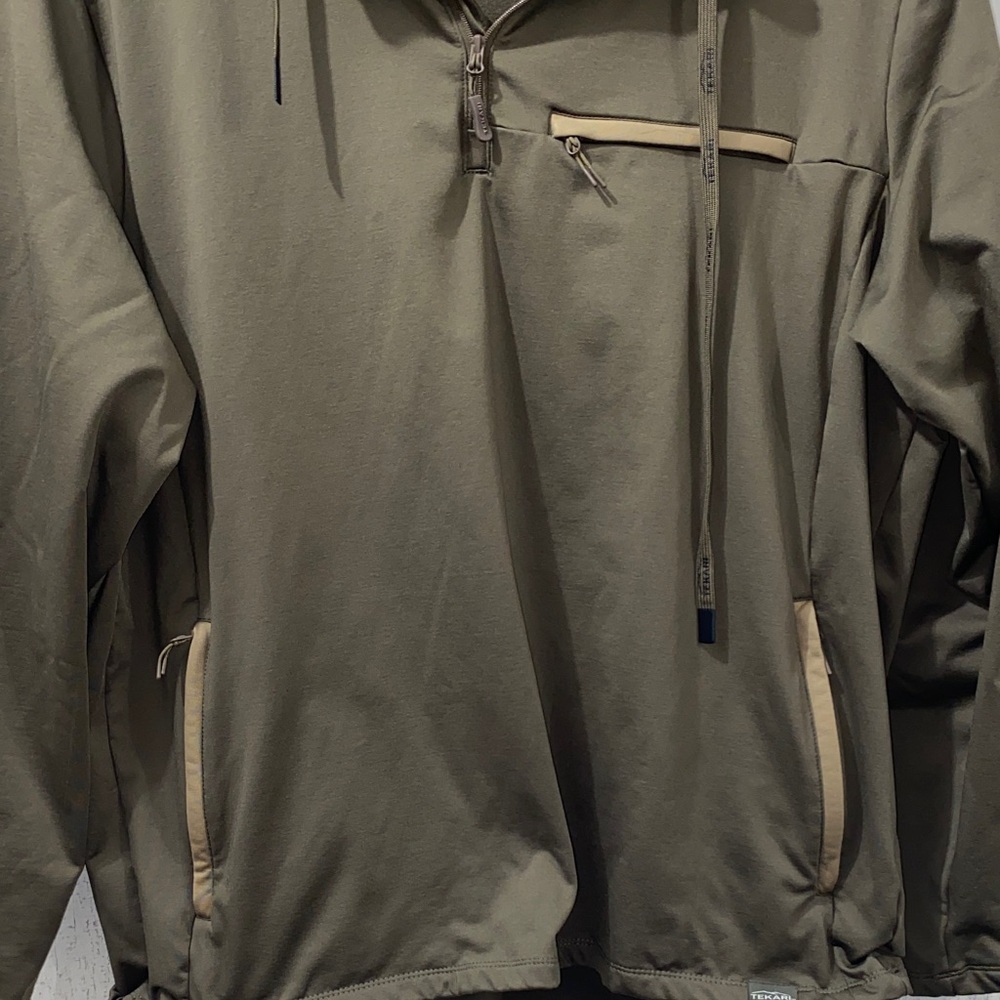 0801 Takari Olive Hooded Pullover Jacket - Picture 3 of 5